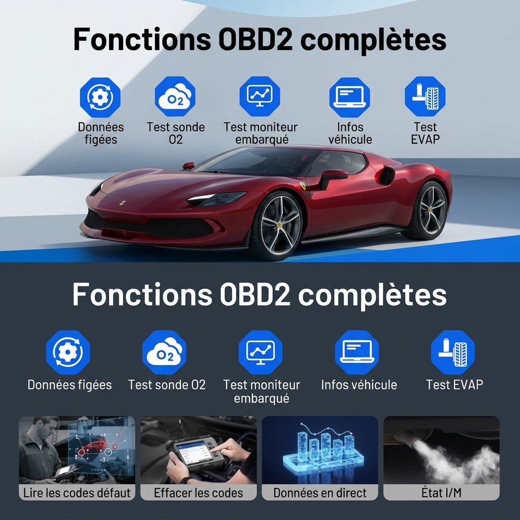 Fonctions OBD2 complètes
